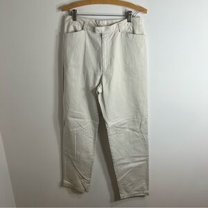 Vintage Dockers Euro Khaki Pants Sz 10 Women’s High Waist Rise Tan Cream